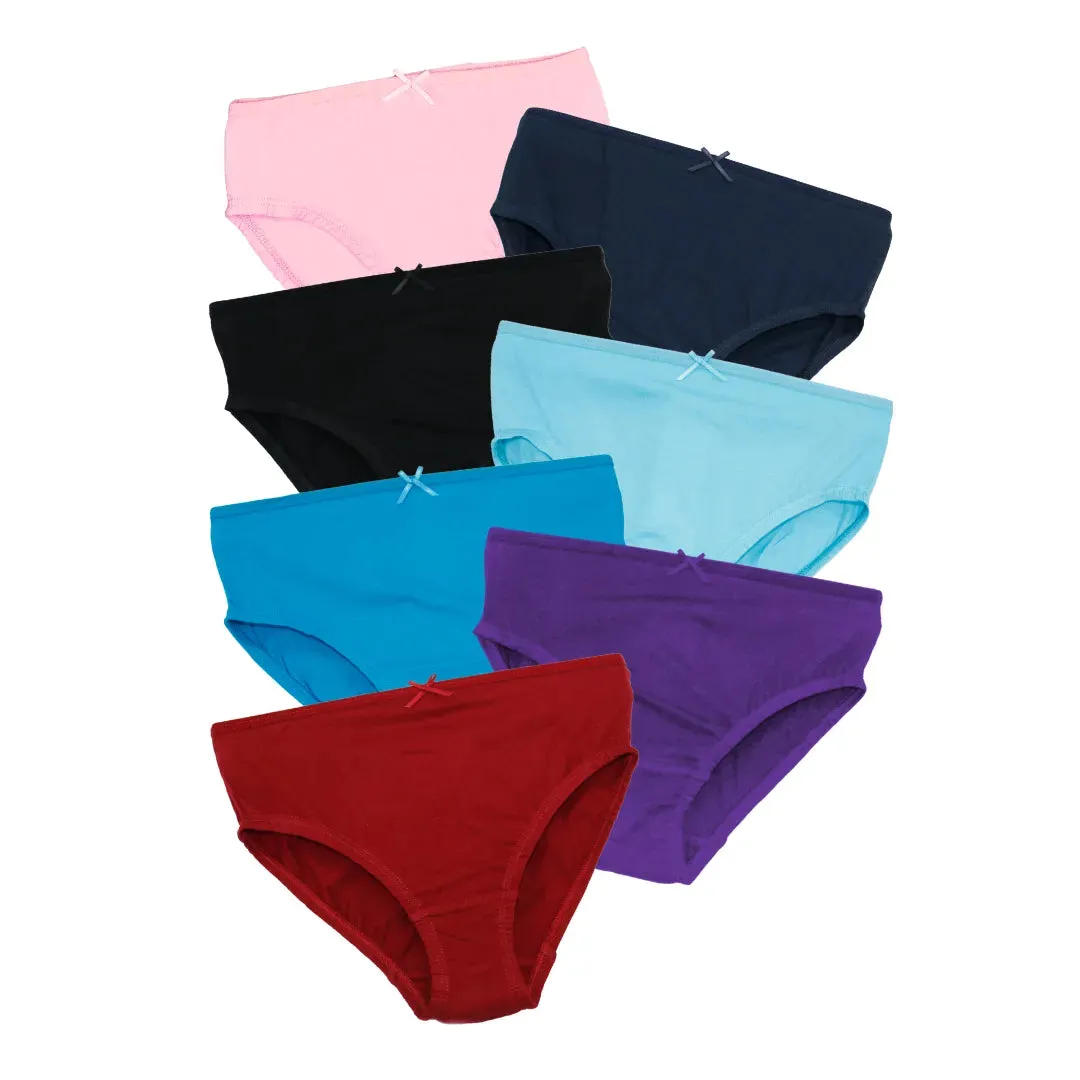 Power Of Choice Girl's Knickers | Free DIY Iron On Stickers | Soft Elastic At Waist | Full Hip Coverage | 7 Pack