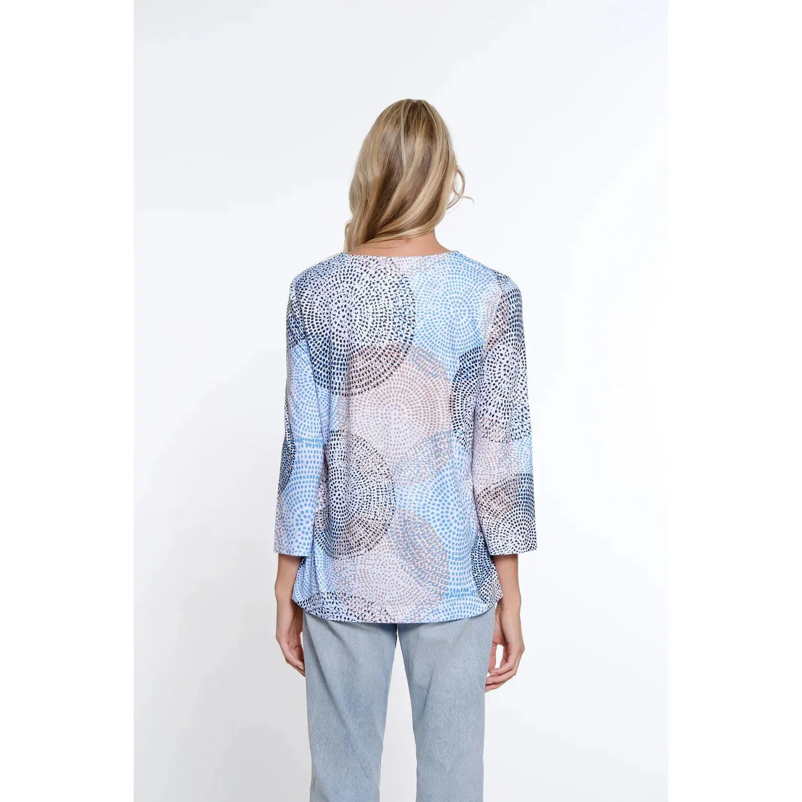 Print Notch Slub Knit