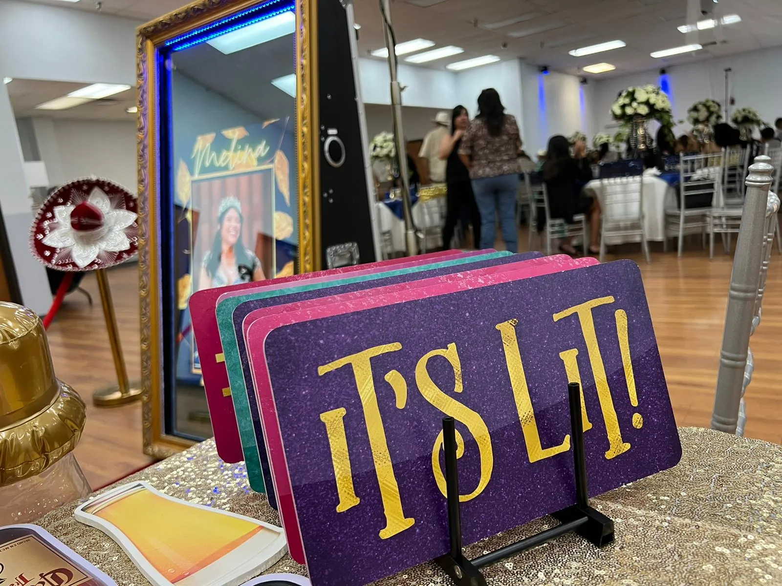 Quinceanera Themed Photo Booth Props in Spanish