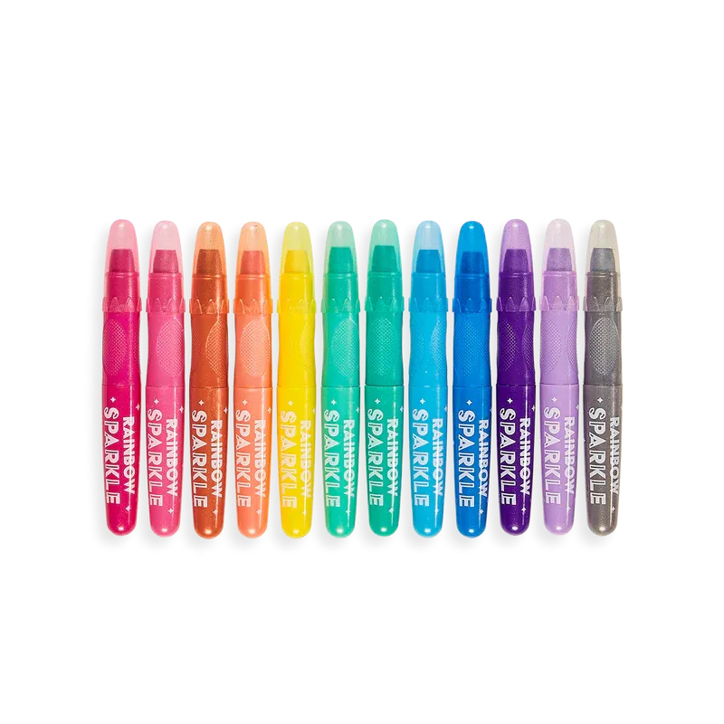 Rainbow Sparkle Metallic Watercolor Gel Crayons - Set of 12