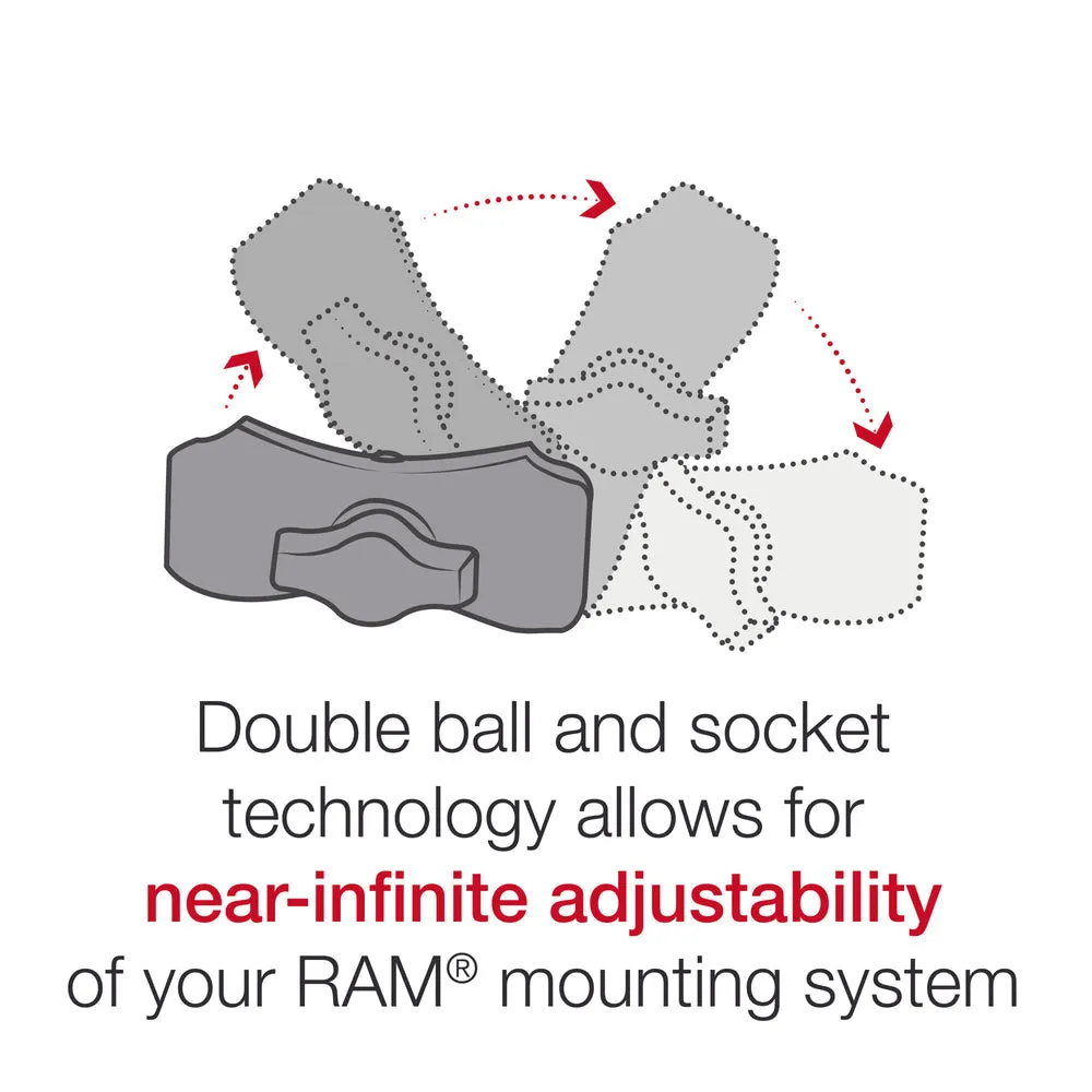 RAM® Quick-Grip™ XL Phone Mount with RAM® Tough-Strap™ Handlebar Base (RAP-B-460-A-PD4U)