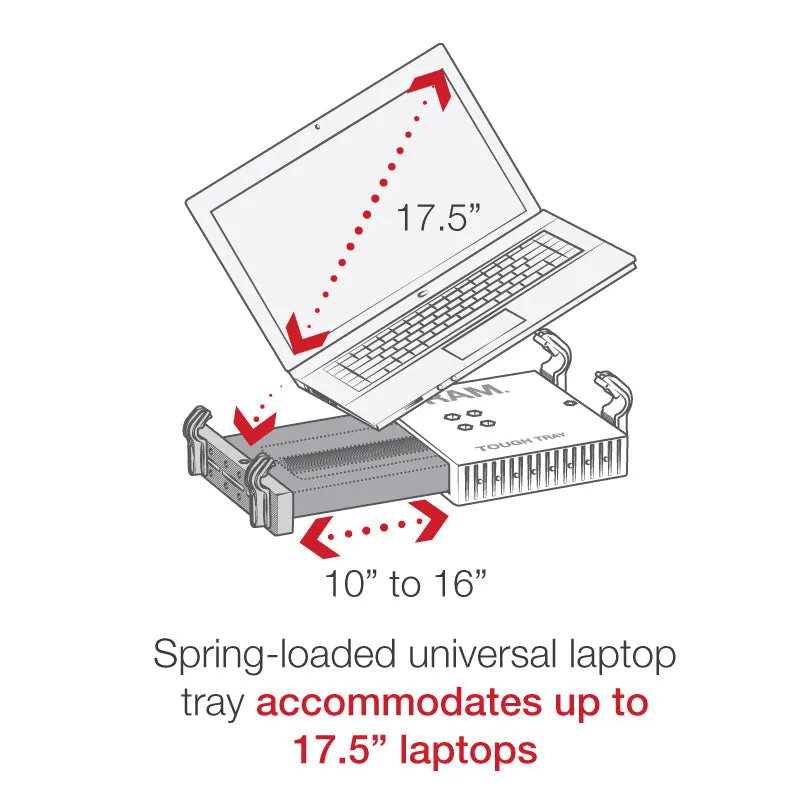 RAM® Universal Drill-Down Horizontal Laptop Mount (RAM-VBD-125-SW1)