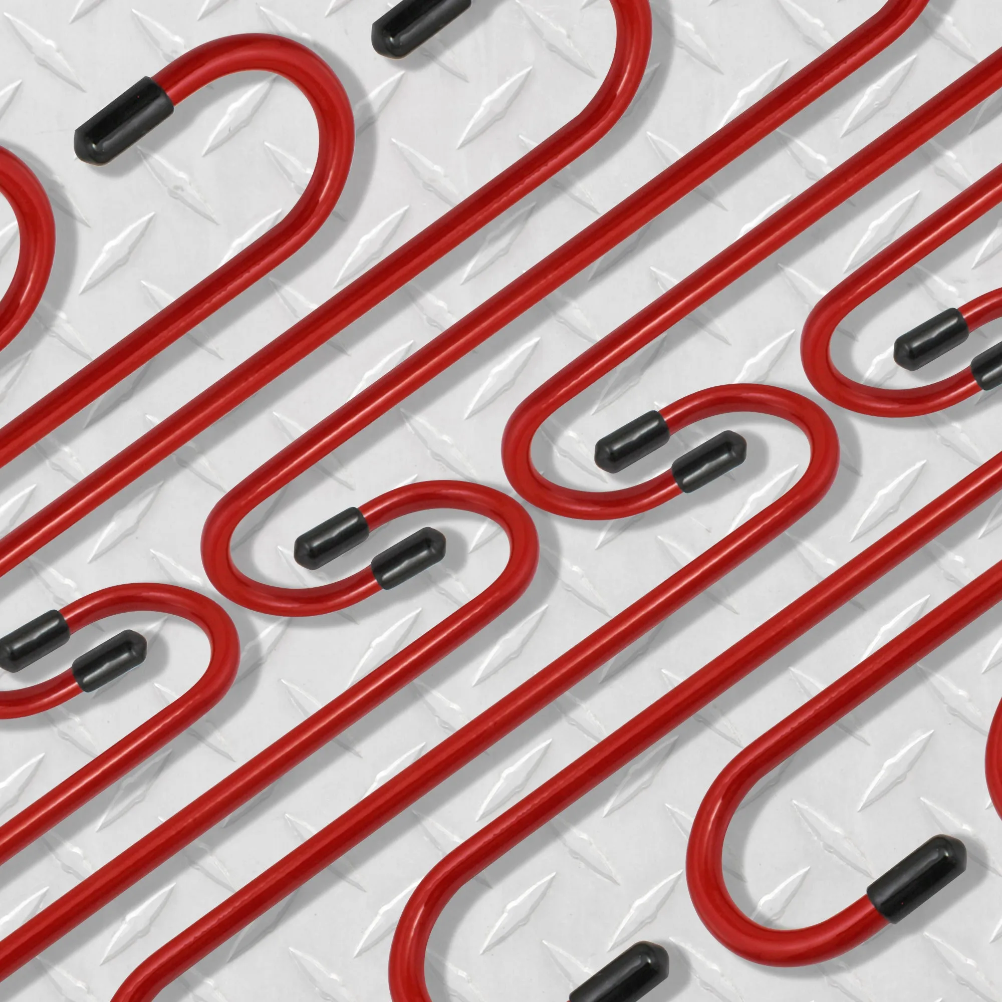 Red Powder-Coated Brake Caliper Hanger Hooks - Pack of 8