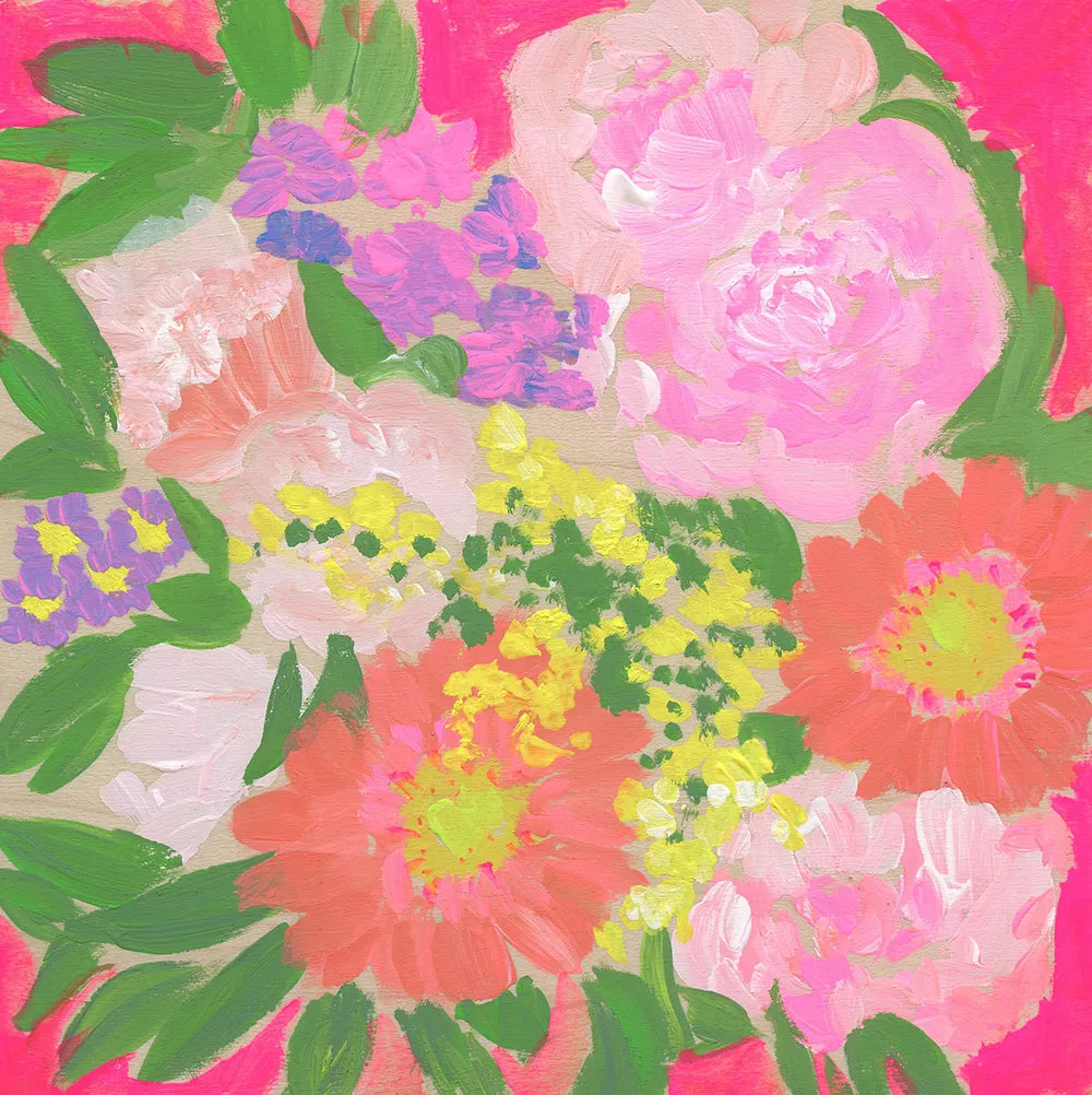 revel bouquet | mini framed canvas reproduction