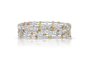 Rivière 28.38 ctw Natural Color Diamond Bracelet