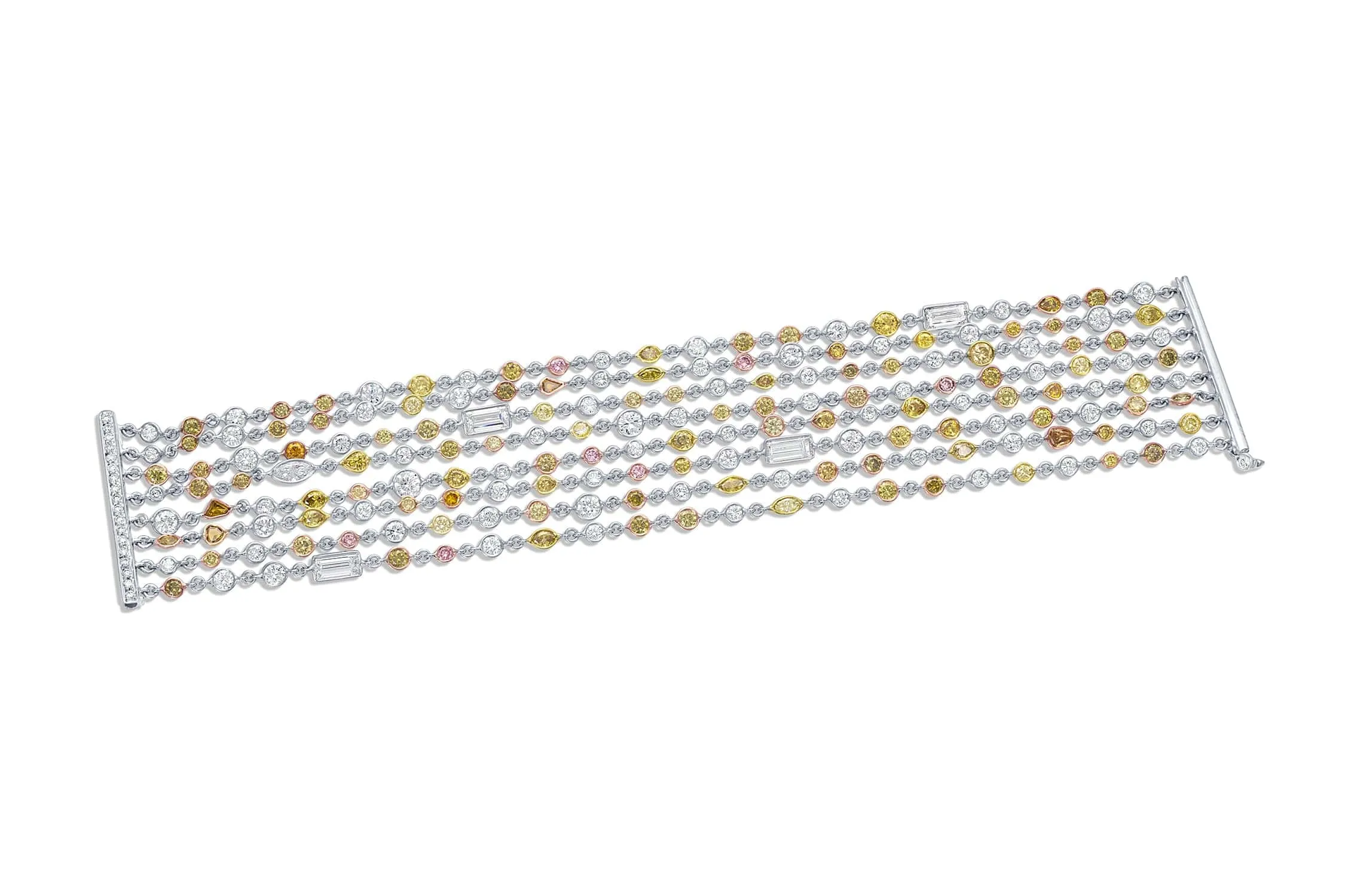 Rivière 28.38 ctw Natural Color Diamond Bracelet