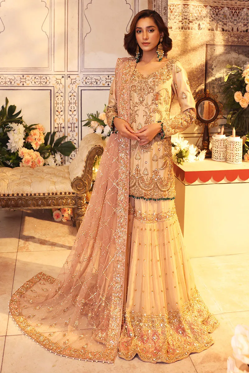 Royal Pakistani Bridal Gharara with Kameez and Dupatta