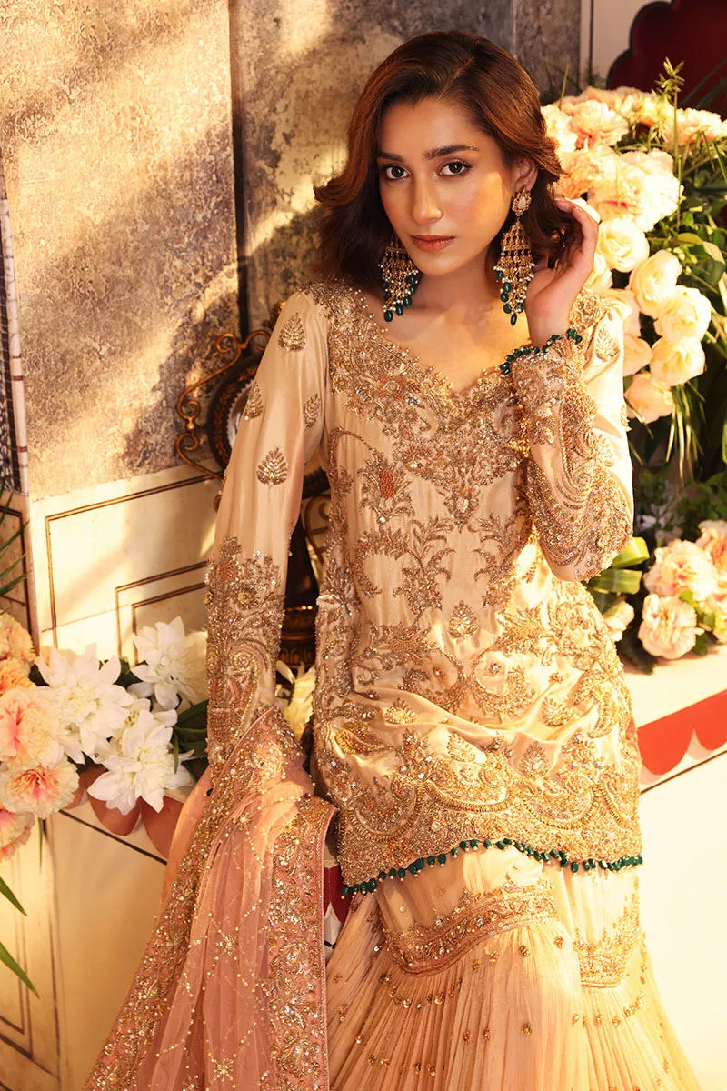 Royal Pakistani Bridal Gharara with Kameez and Dupatta