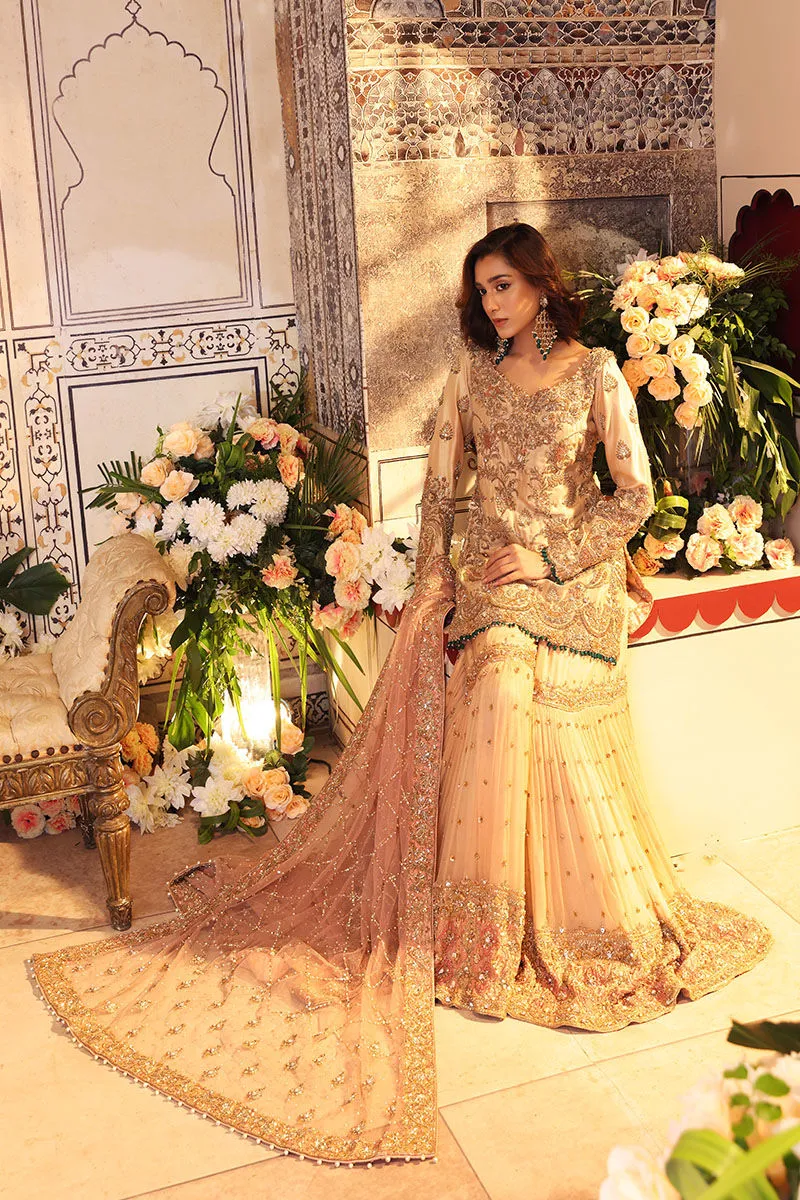Royal Pakistani Bridal Gharara with Kameez and Dupatta