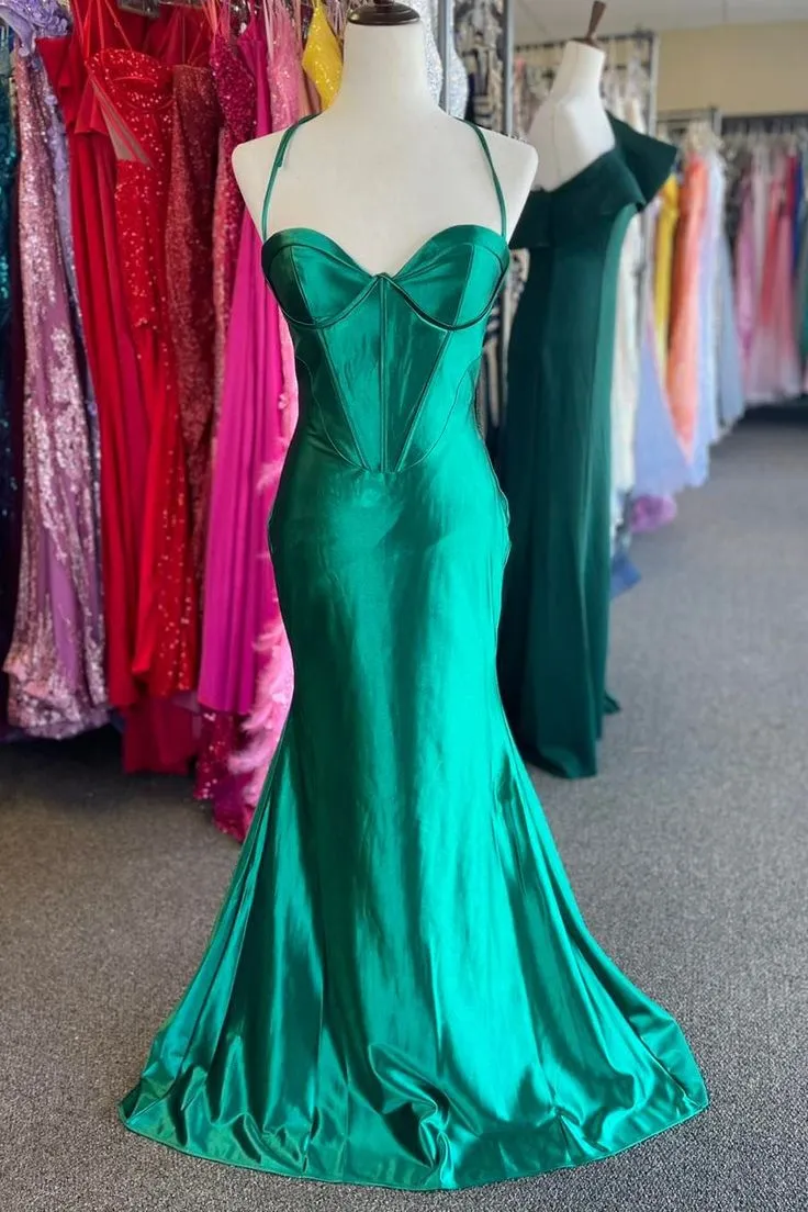 Roycebridal Nancy | Hot Pink Satin Simple Mermaid Prom Dress