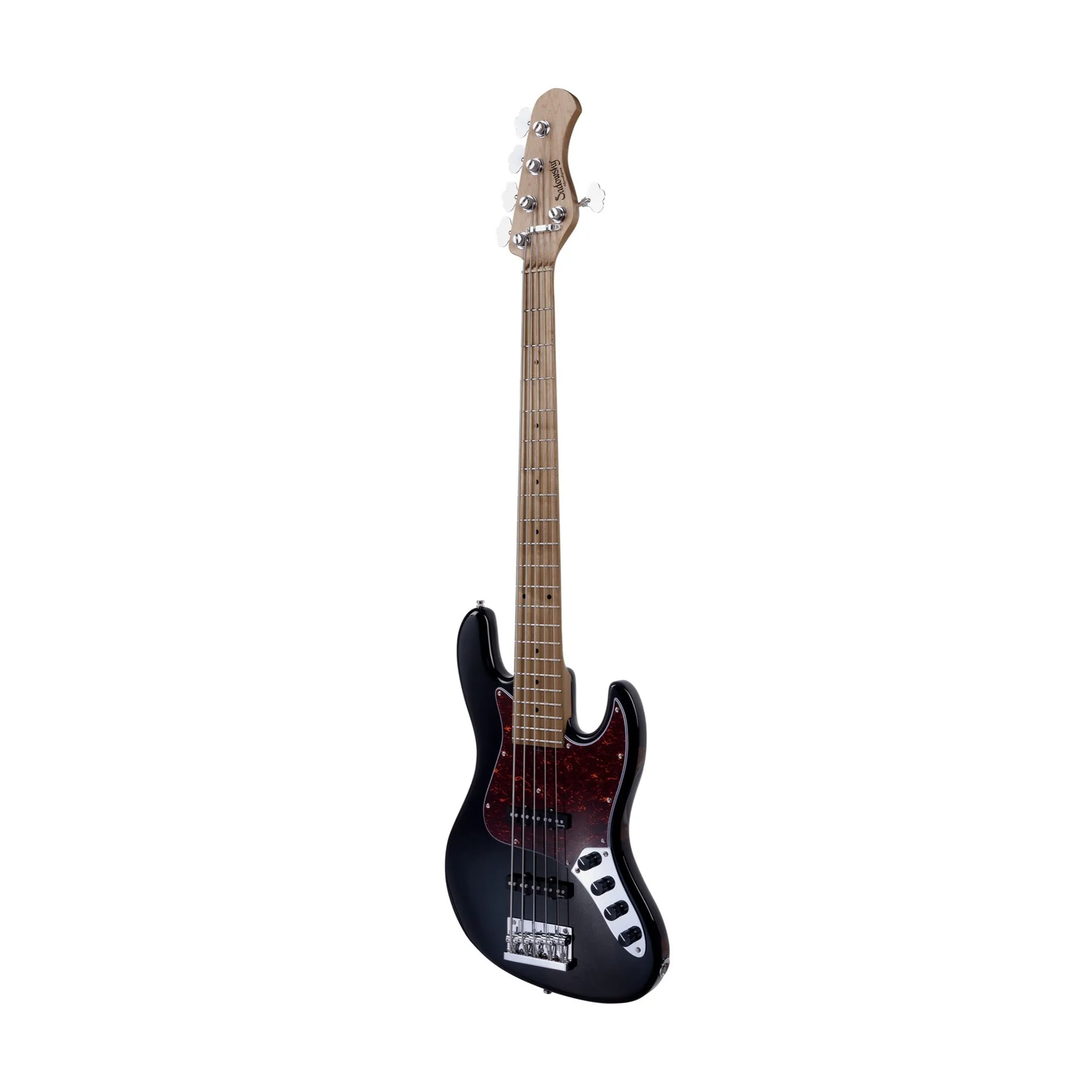 Sadowsky MetroExpress 21-fret Vintage JJ 5-String Bass Guitar, Maple FB, Black High Polish