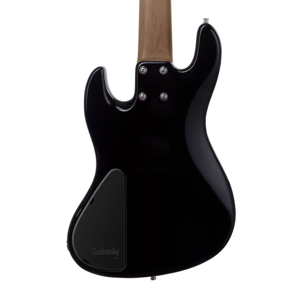 Sadowsky MetroExpress 21-fret Vintage JJ 5-String Bass Guitar, Maple FB, Black High Polish