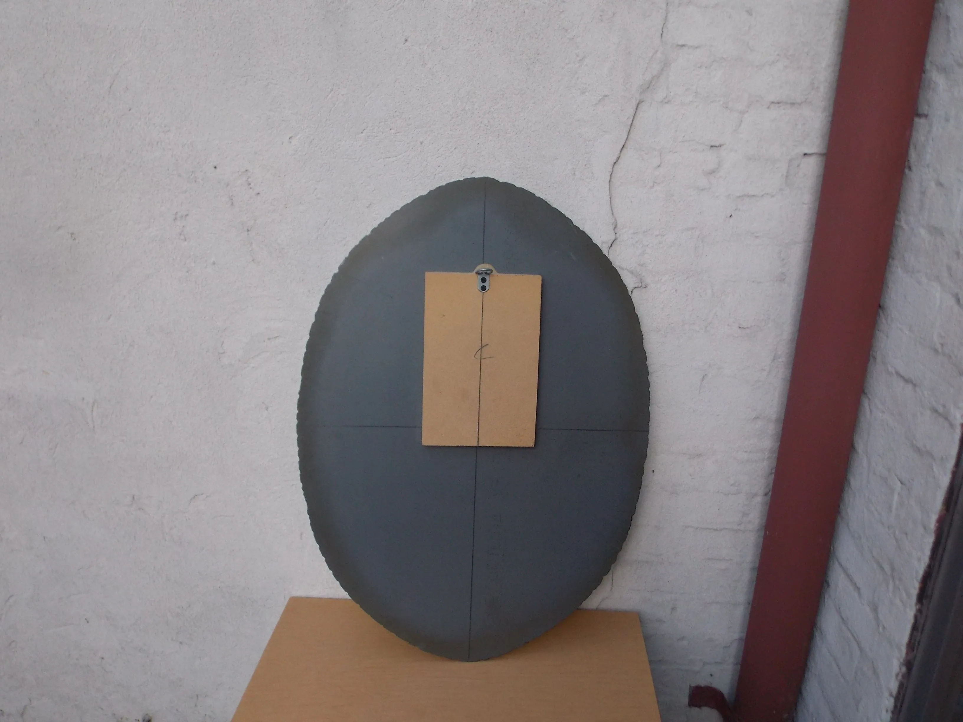 Scalloped Heavy Oval Neo Deco Wall Mirror