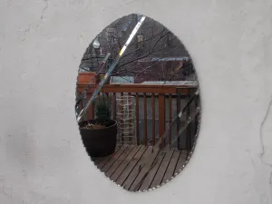 Scalloped Heavy Oval Neo Deco Wall Mirror