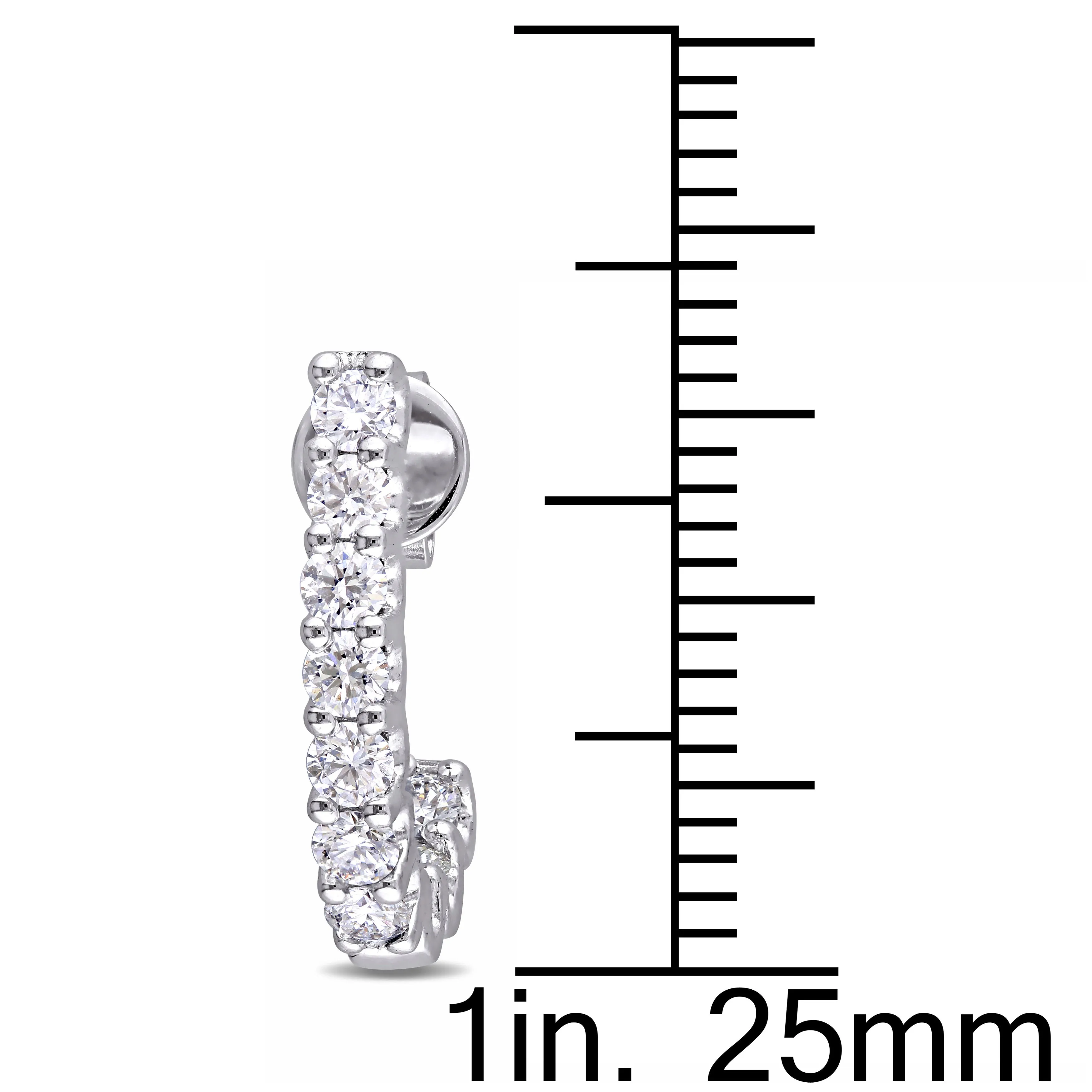 Semi-Hoop Diamond Earrings