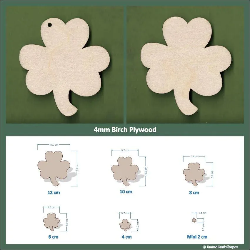 Shamrock wooden blanks - plywood
