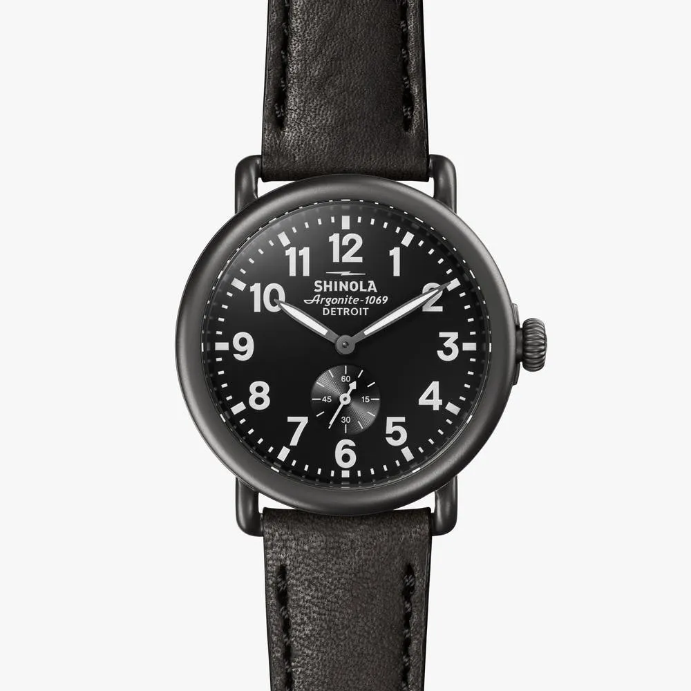 Shinola The Runwell Quartz Black Dial Men's Watch S0120077935