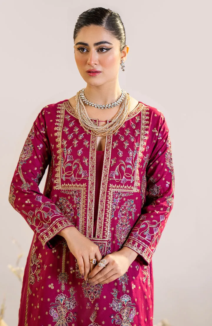 Shocking Pink Embroidered Pakistani salwar Kameez Dupatta Suit