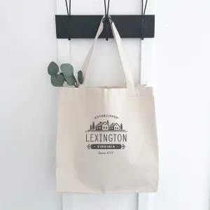 Simple Houses w/ City, State - Canvas Tote Bag
