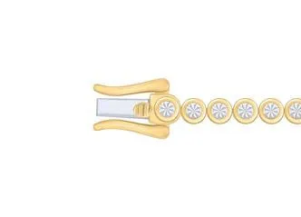Single Color Stone Diamond Bezel Tennis Bracelet