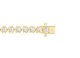 Single Color Stone Diamond Bezel Tennis Bracelet
