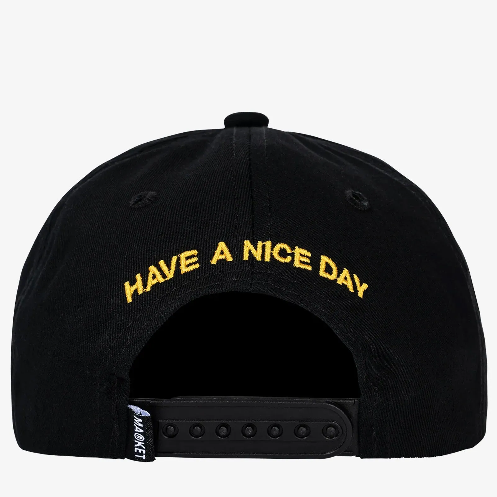 Smiley Upside Down 6 Panel Cap - Black