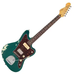 SOLD – Vintage ProShop Custom-Build V65 Electric Guitar ~ Distressed Racing Green