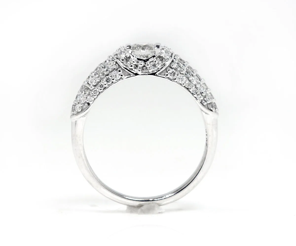 Sparkling Pave Diamond Engagement Ring