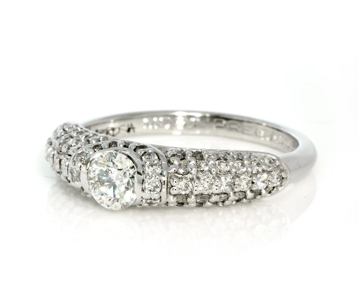 Sparkling Pave Diamond Engagement Ring
