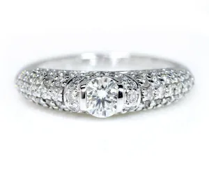 Sparkling Pave Diamond Engagement Ring