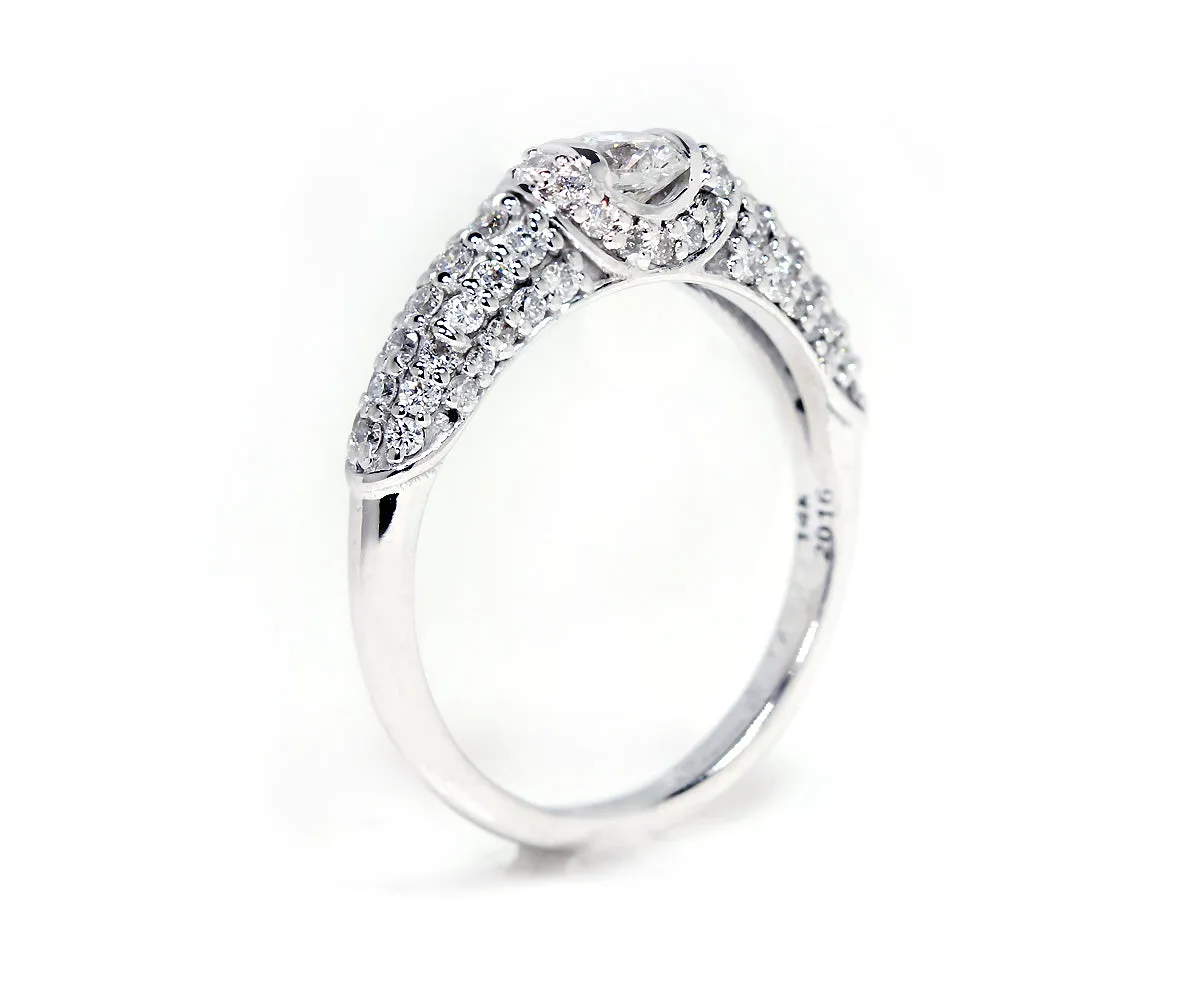 Sparkling Pave Diamond Engagement Ring