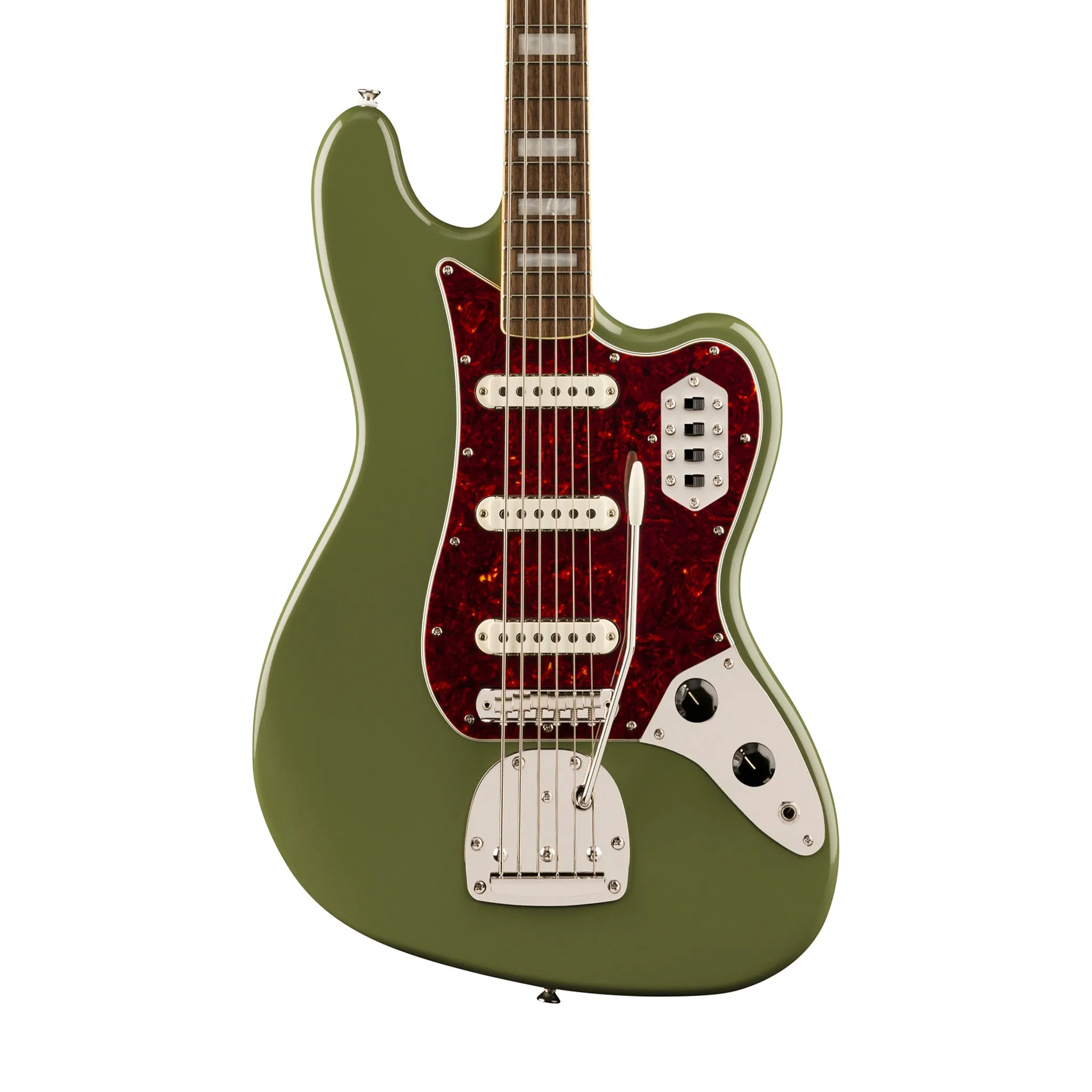 Squier FSR Classic Vibe Bass VI Guitar, Laurel FB, Olive