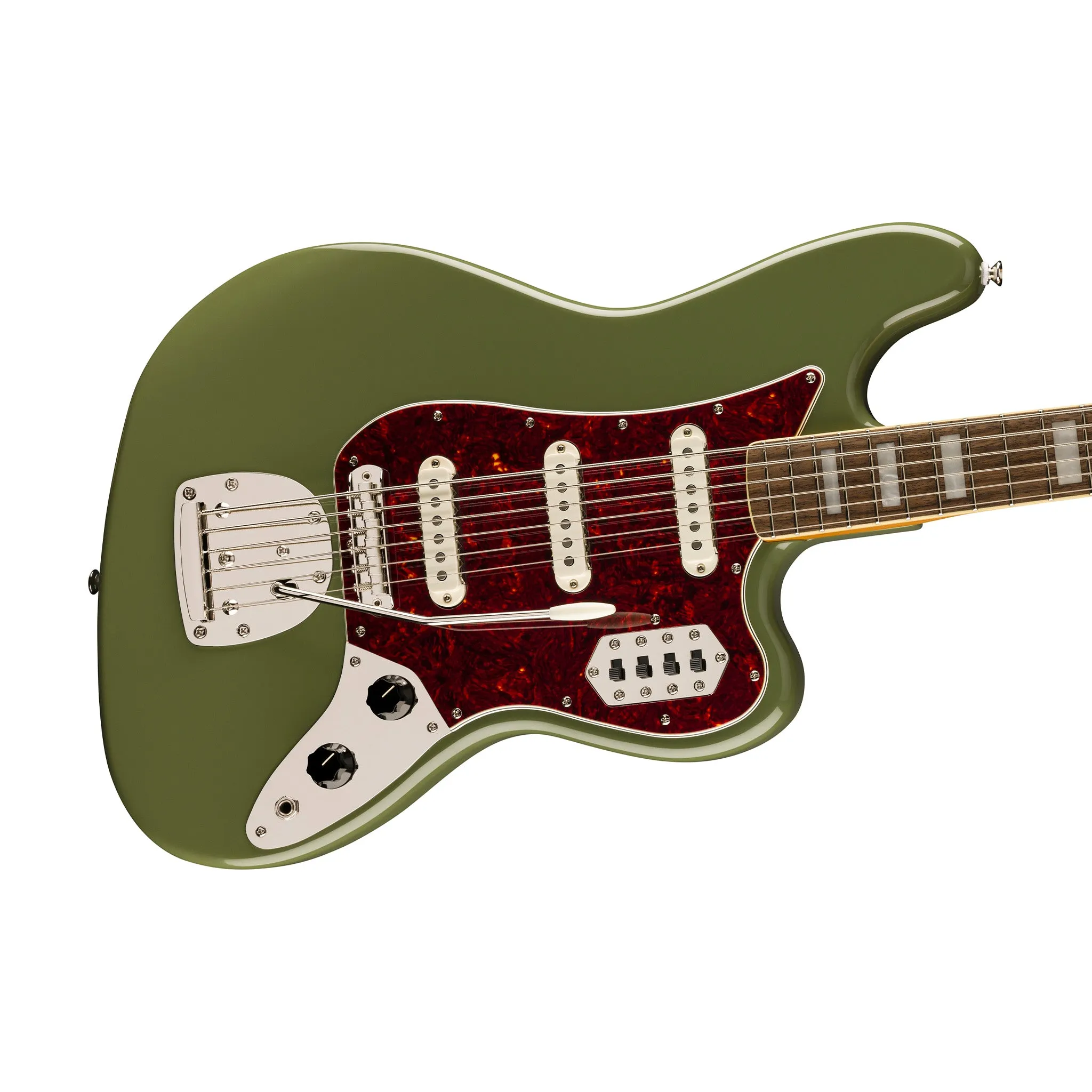Squier FSR Classic Vibe Bass VI Guitar, Laurel FB, Olive