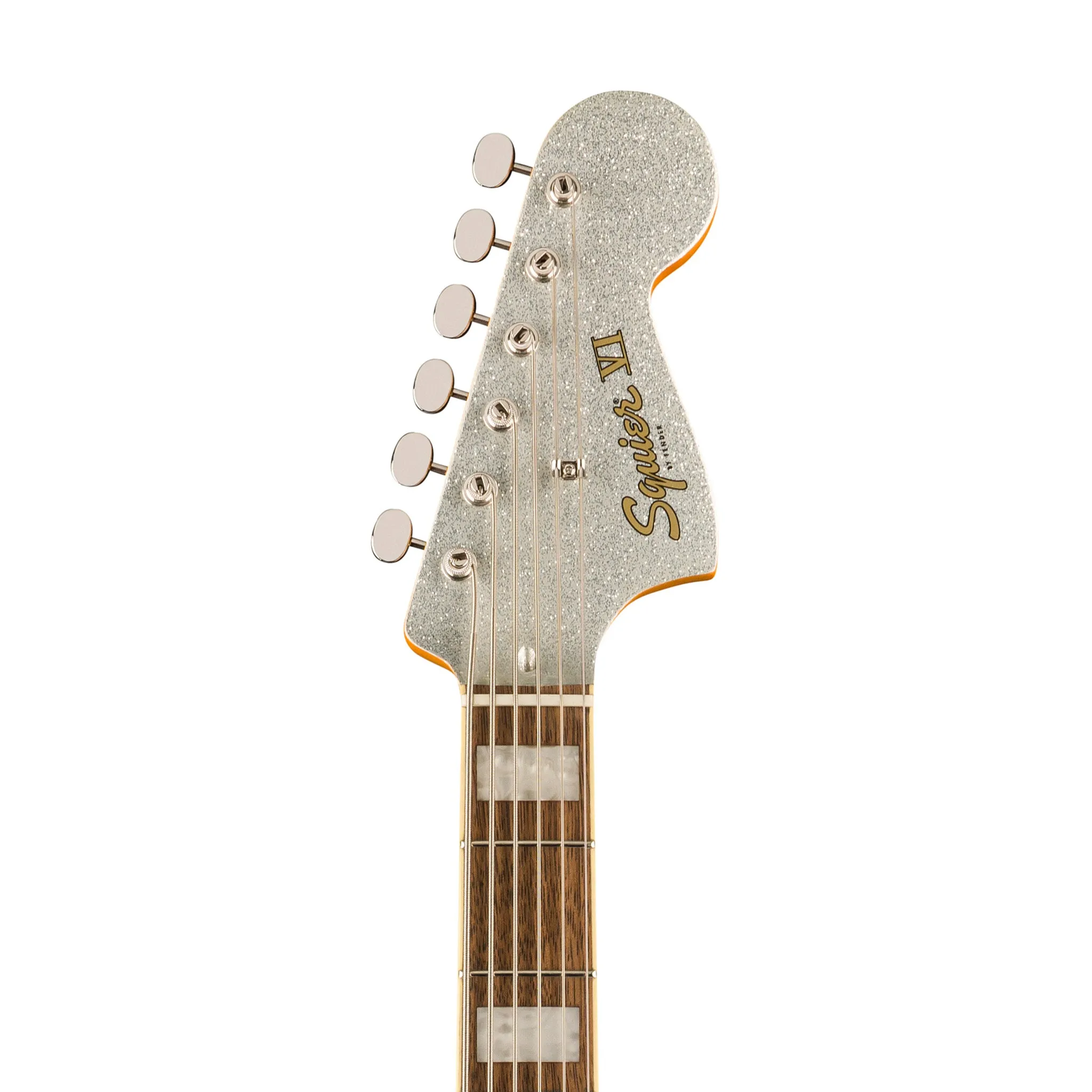 Squier FSR Classic Vibe Bass VI Guitar, Laurel FB, Silver Sparkle