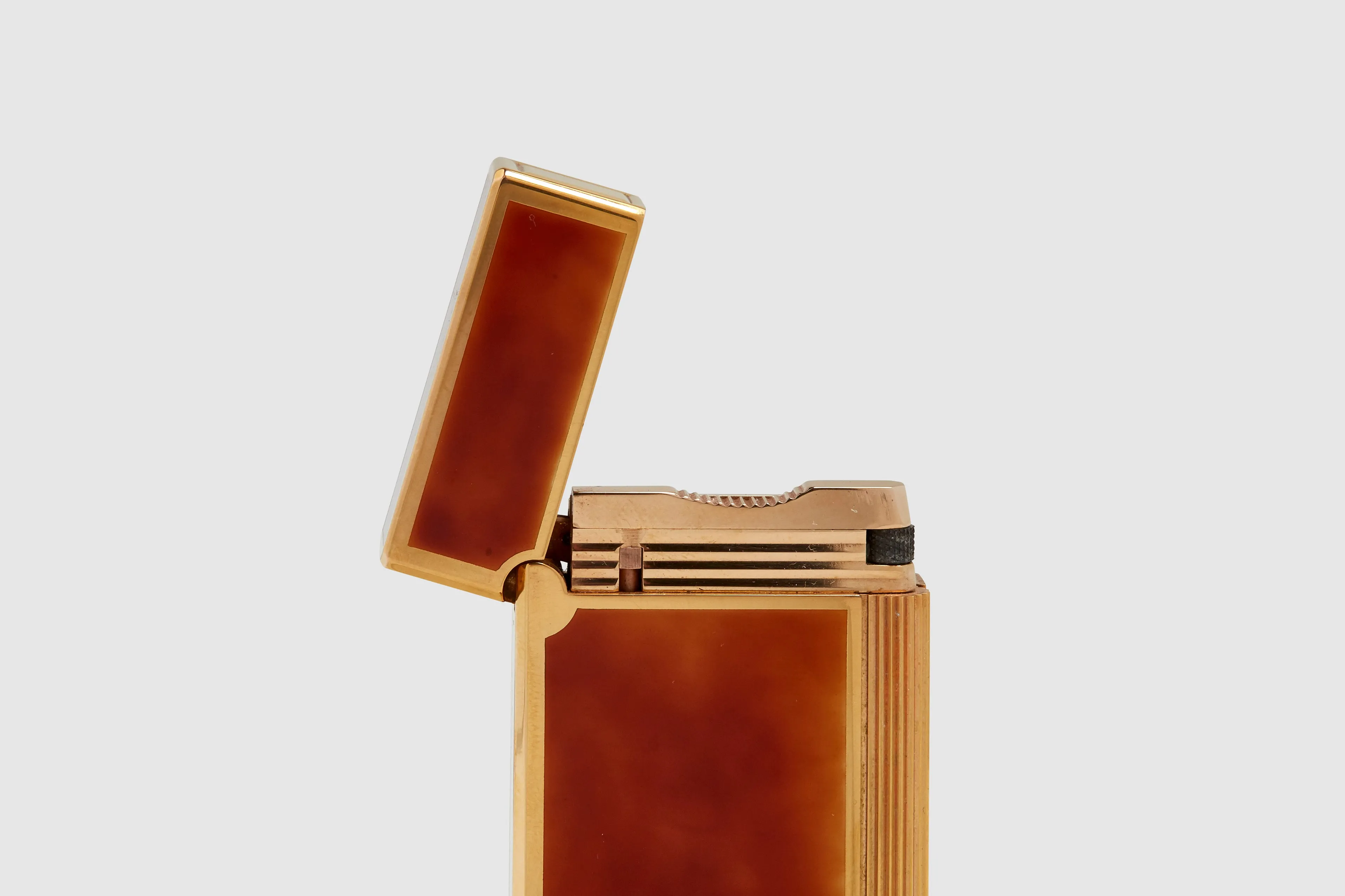S.T. Dupont Gold Plated Lacquered Table Lighter