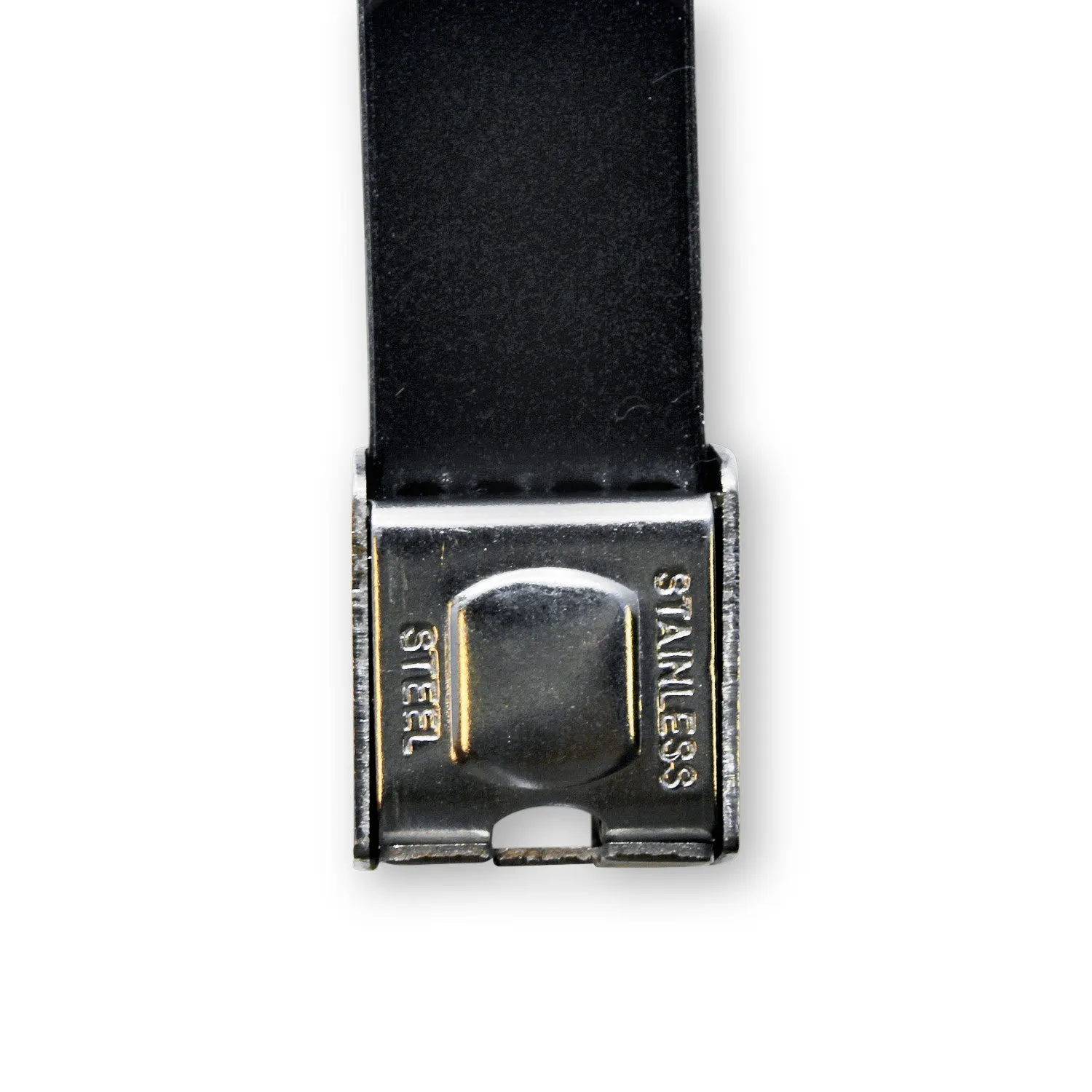 Stainless Steel Black Two Tone Design Rubber Bracelet