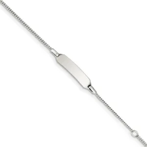Sterling Silver Childrens ID Curb Link Bracelet