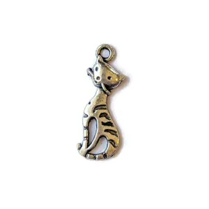 Tiger Striped Cat Charm
