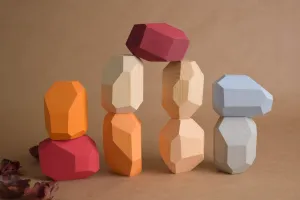 Tumi Ishi Wood Balancing Stones for Baby Neutral
