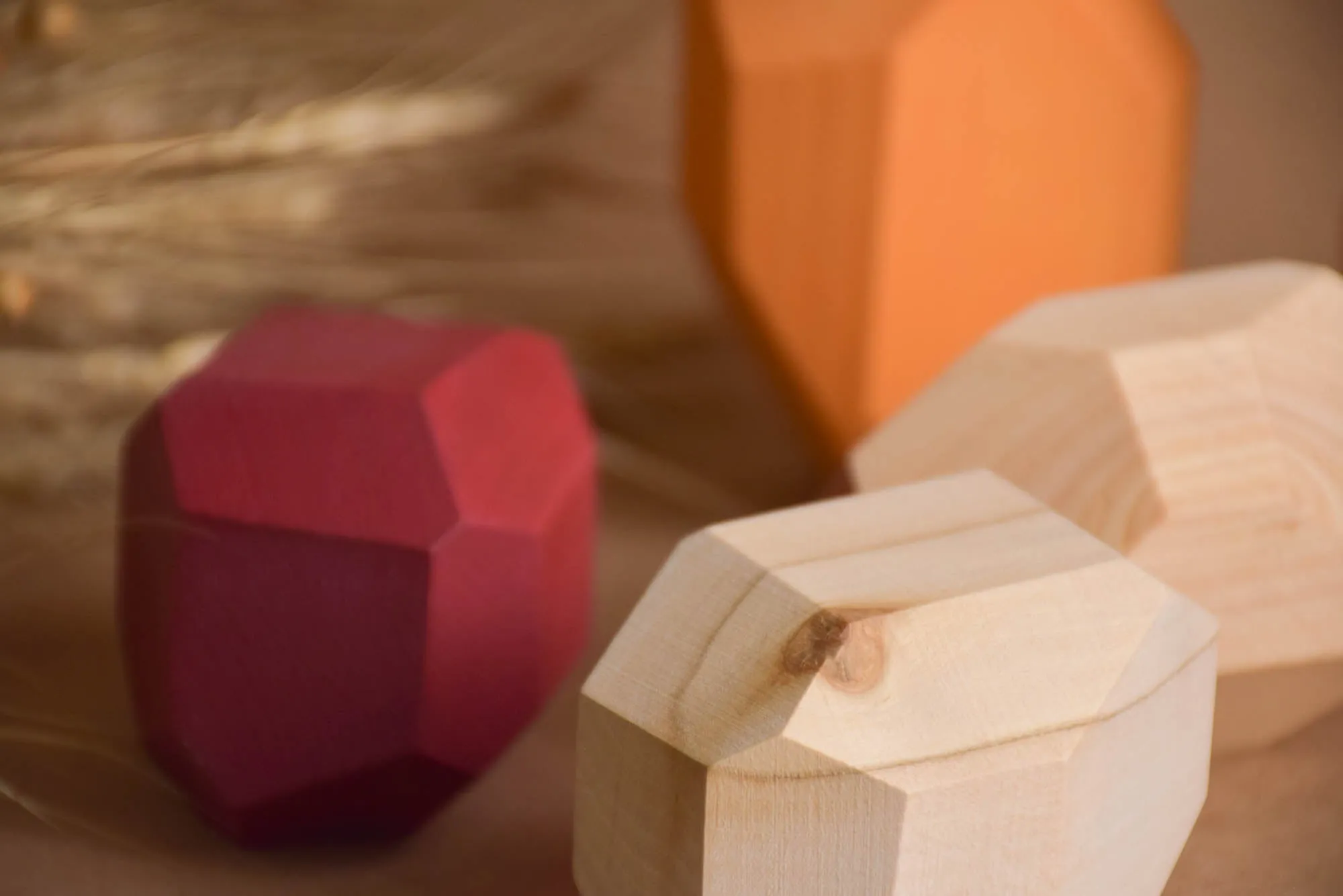 Tumi Ishi Wood Balancing Stones for Baby Neutral