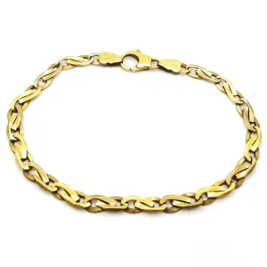 Twisted Link Yellow Gold Bracelet (14K)