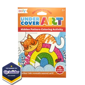 Undercover Art Hidden Pattern Coloring Activity Art Cards - Smitten Kittens