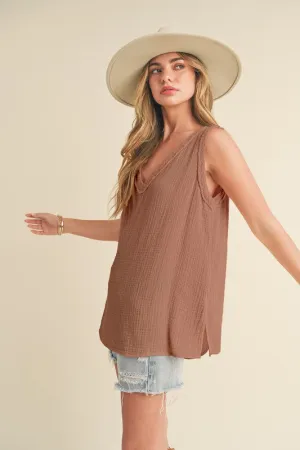 V-Neck Wide Strap Tank