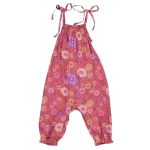 Vignette Vivi Romper (Coral Retro Floral)
