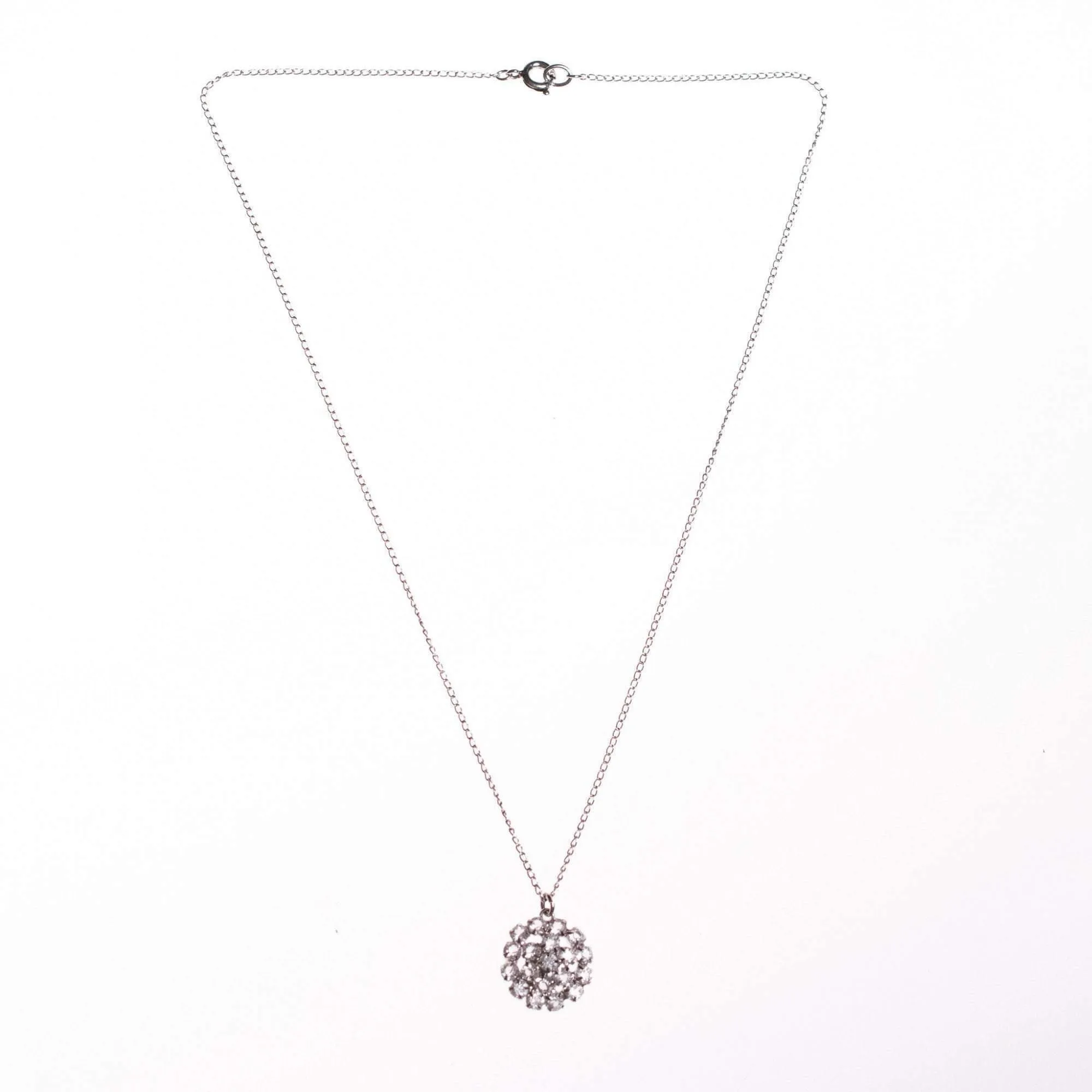 Vintage 1920s Art Deco Diamante Necklace with Bezel Set Crystals