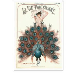 Vintage Art Deco Peacock
