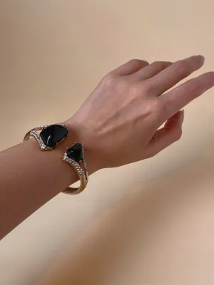 Vintage Black Onyx Art Deco Cuff