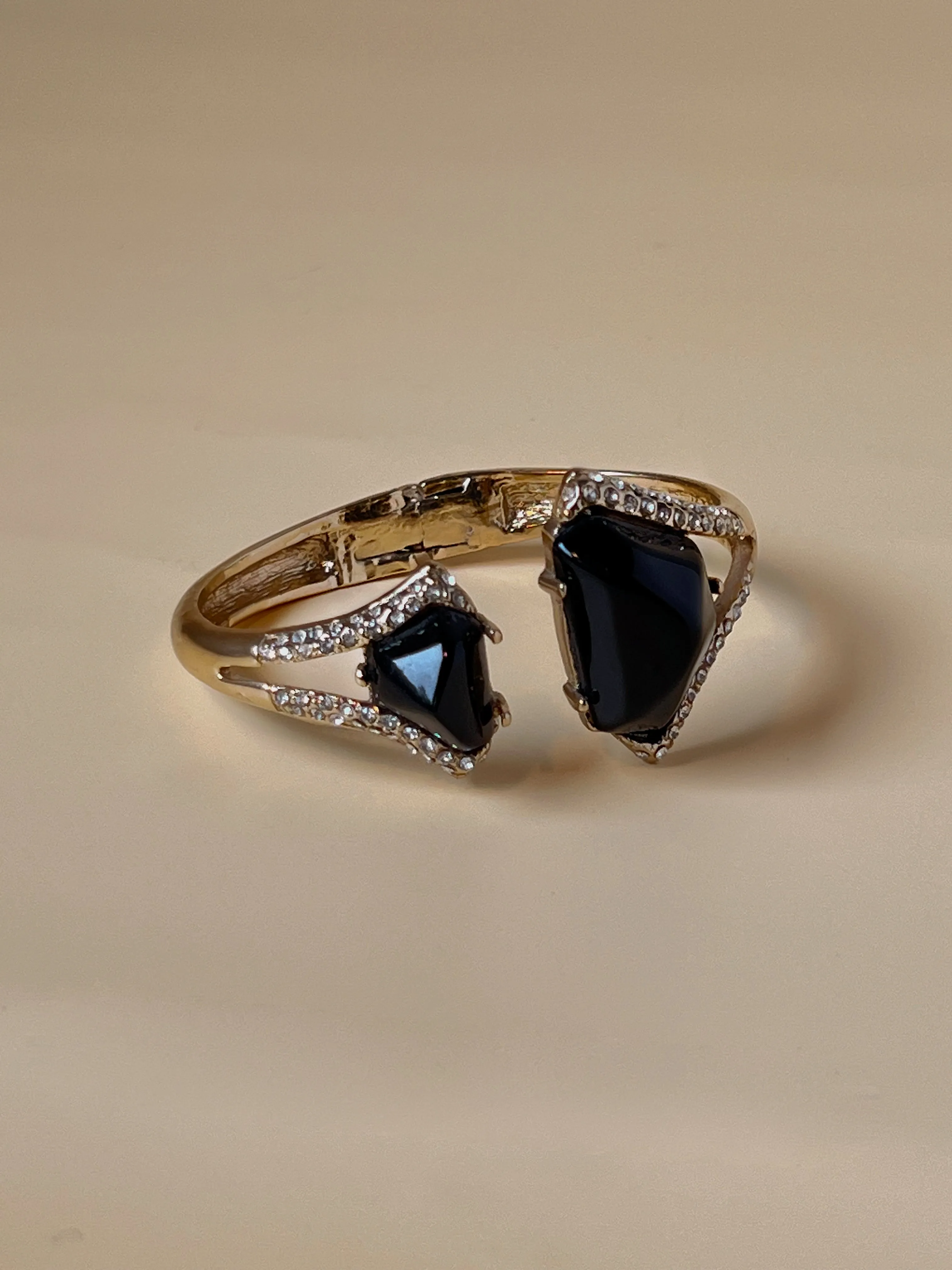 Vintage Black Onyx Art Deco Cuff