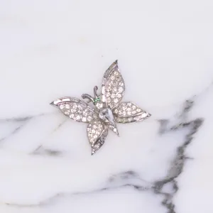 Vintage Coro Art Deco Style Diamante Rhinestone Butterfly Brooch
