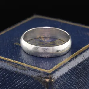 Vintage Estate Platinum Wedding Band - Size 5